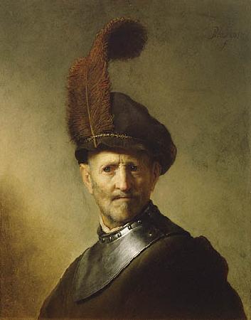 REMBRANDT Harmenszoon van Rijn An Old Man in Military Costume 1630-1 by Rembrandt Germany oil painting art